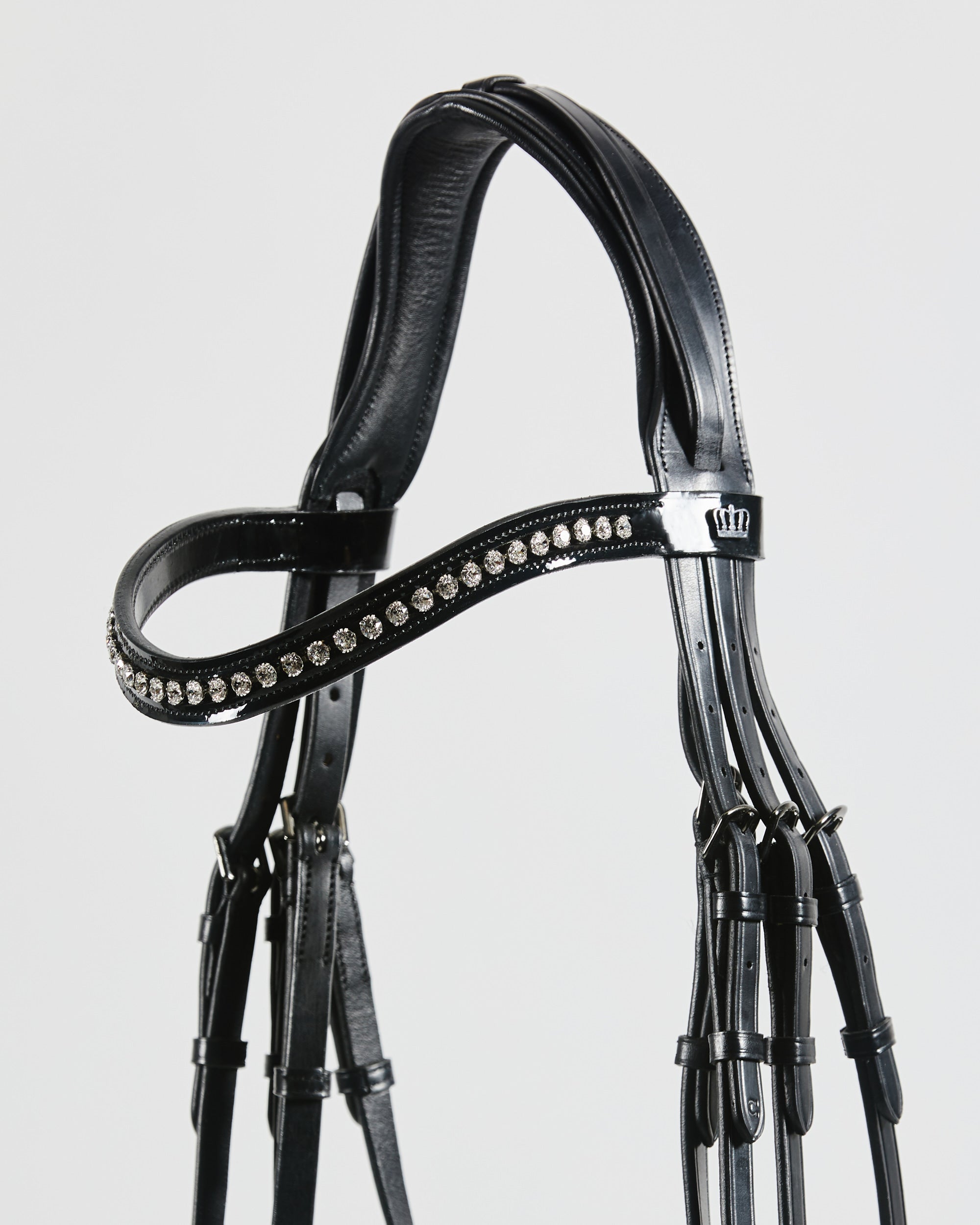 Kingsley | Bride double en cuir verni
