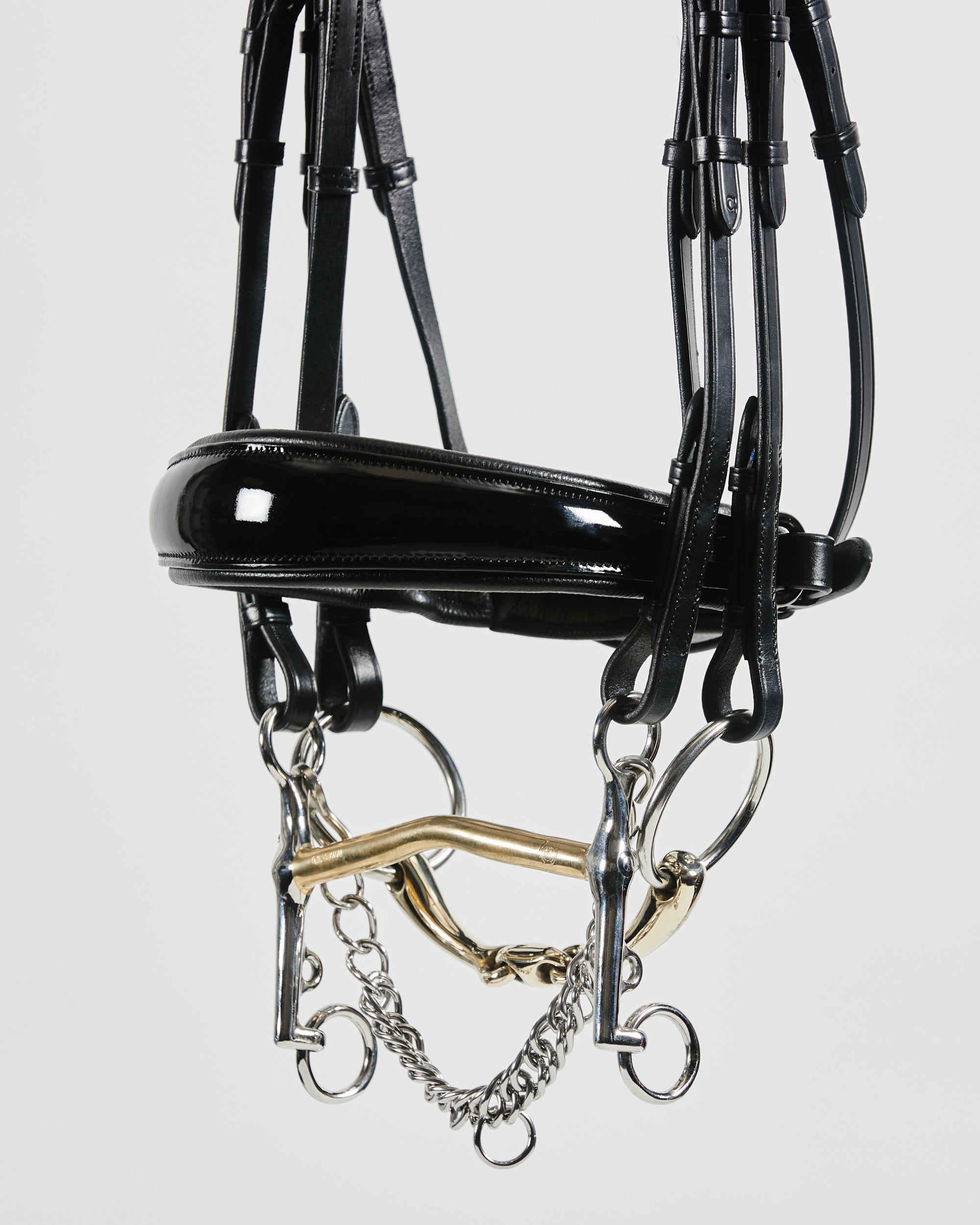Kingsley | Bride double en cuir verni